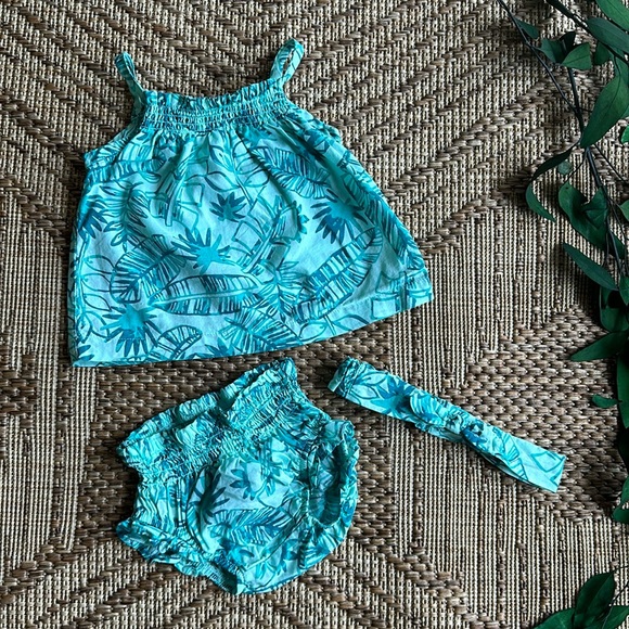 Carter's Other - (5for$10) Carters (3m) Summer Blue Tank Outfit Matching Set